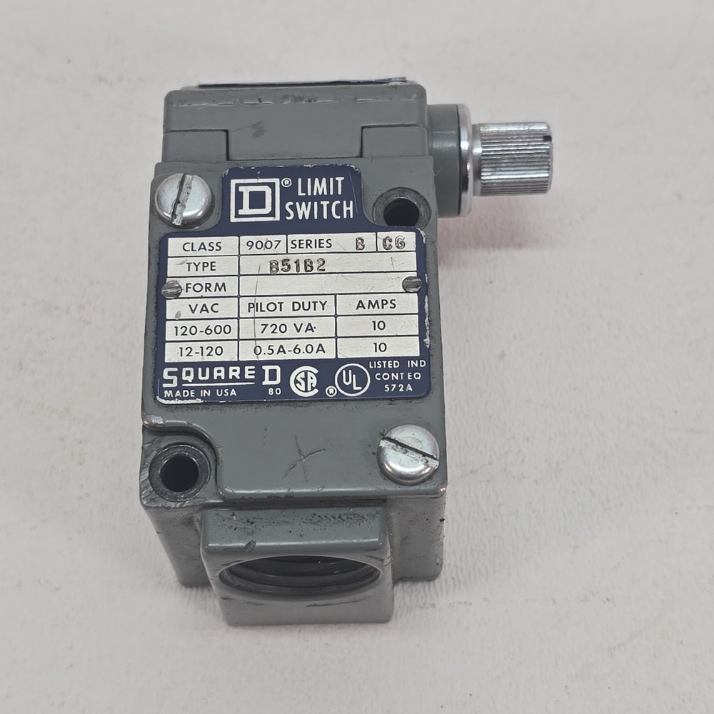 SQUARE D Class 9007 B54B2‎ Ser. B LIMIT SWITCH